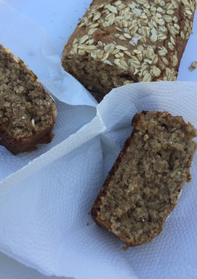 Una foto de Budín de banana y avena