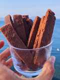 Galletas shortbread de chocolate