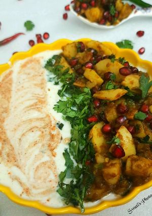 A picture of Aloo anarkali raita.