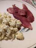 Huevos revueltos con tocino