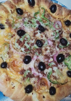 صورة لوصفة بيتزا ايطالية ناجحة بالجبن