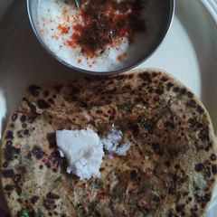 Palak parantha A picture of Palak parantha.