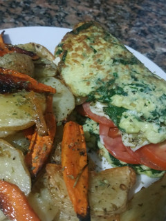 Una foto de Omelette de espinacas
