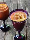 Smoothie Ananas, banane, melon, jus d'orange et cannelle