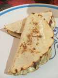 Quesadilla de carne asada (tortilla de Maseca recién hecha)
