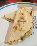 Quesadilla de carne asada (tortilla de Maseca recién hecha)
