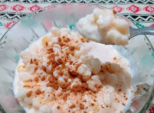 Una foto de Mazamorra con leche