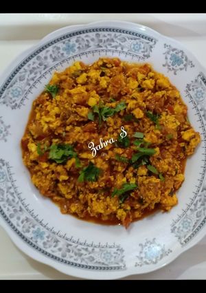 A picture of Dhaba style Paneer Bhurji.