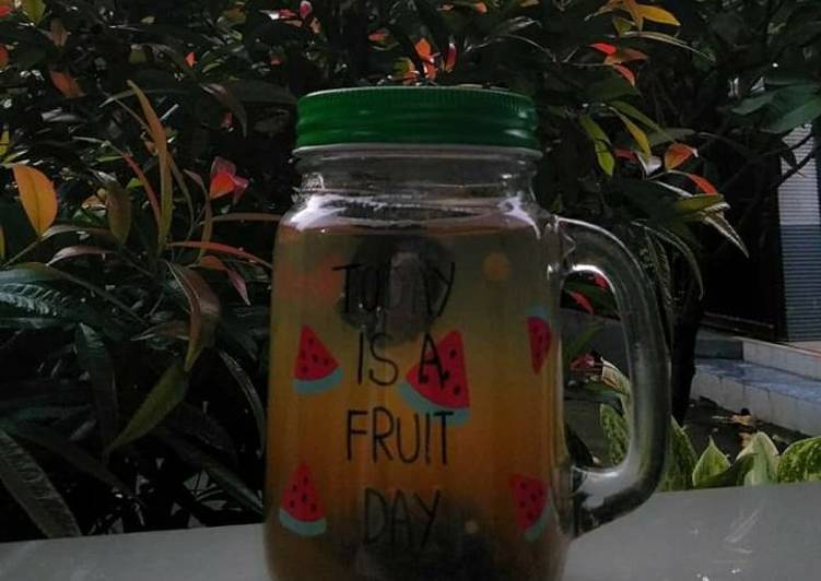 Cara meramu Infused water kurma kayu manis JSR , Enak Banget