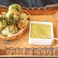 A picture of Panner veggies steamed dumplings...