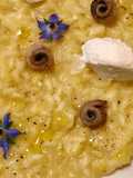 Risotto porri, acciughe e ricotta