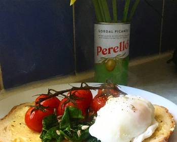 Best Recipe Breakfast Idea poached egg with baked tomatoes  Delicious Simple