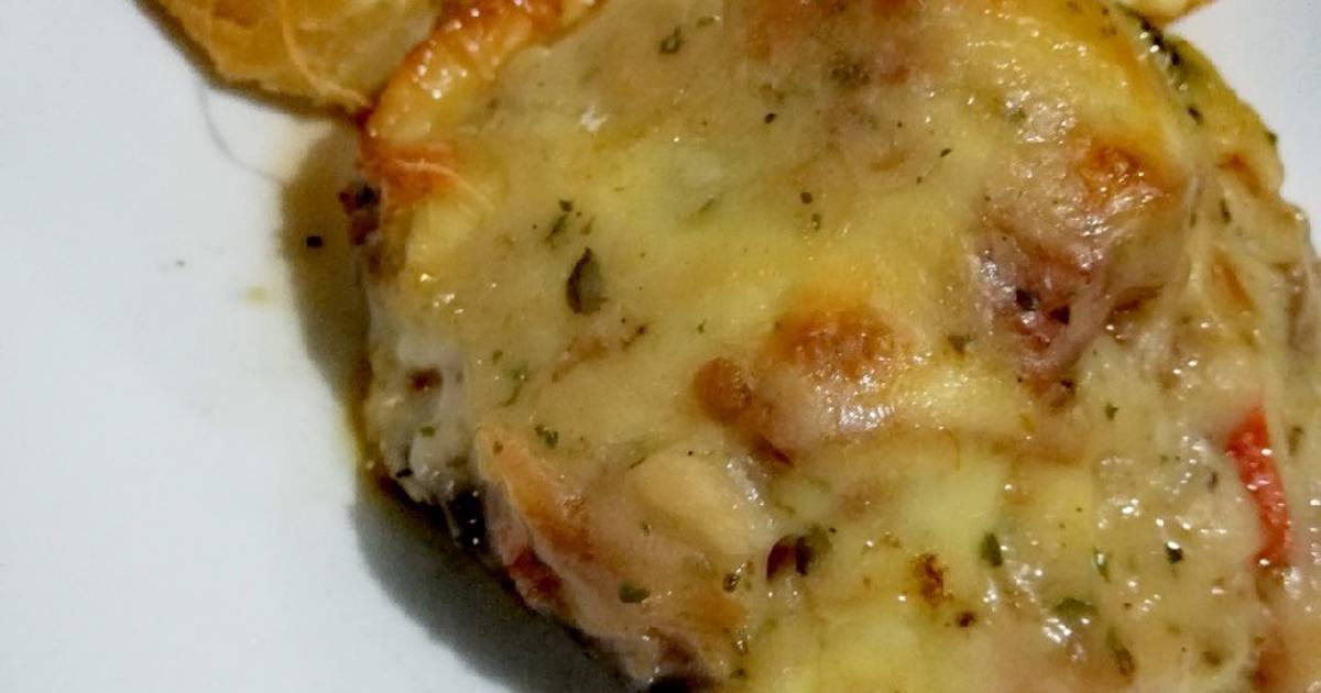 Portobello gratinado relleno de verduras Receta de Miryam Morron Cookpad