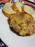 Portobello gratinado relleno de verduras