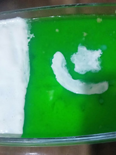 A picture of 3 layered Pakistan Custard.