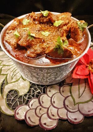 A picture of Hyderabadi Beef Masalah.