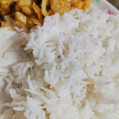 A picture of Potatoes fry with rice.