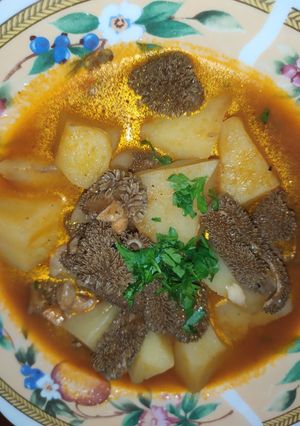 صورة لوصفة بطاطا بكرشة الخروف