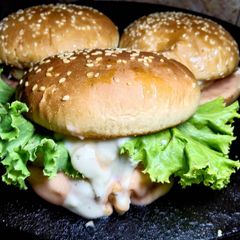 A picture of Cheesy Burgers.