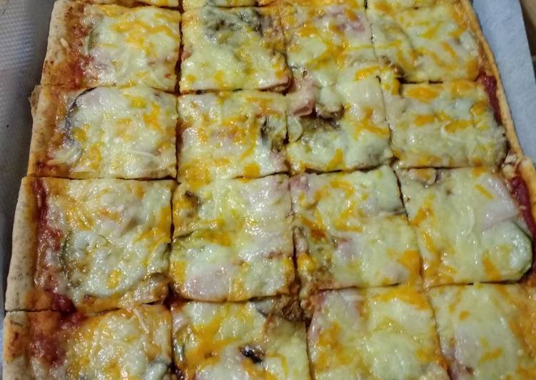 Pizza casera de verduras