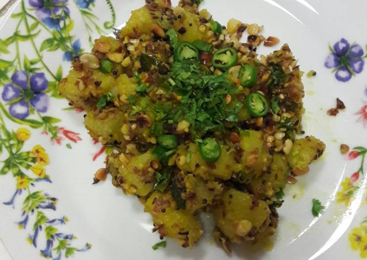 Recipe of Delicious #GA4 #WEEK 12 peanut with potato sabzi