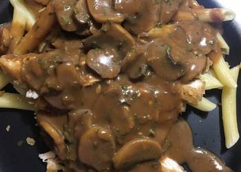 The New Way Make Recipe Chicken fried chicken w roasted garlic mushroom gravy Yummy