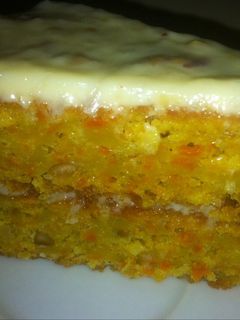 Una foto de Pastel de zanahoria con crema de queso