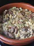 Espirarales con costillas y habas
