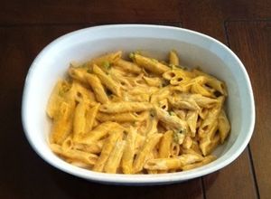 Una foto de Rigatoni a la crema