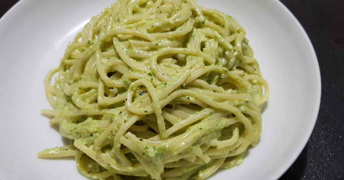 Espagueti verde con queso philadelphia Receta de Maymith- Cookpad