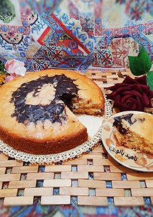 عکسی از دستور کیک عصرانه کشمشی گردویی 🥧