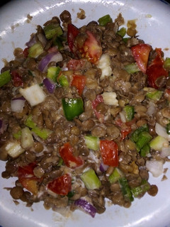 Una foto de Ensalada de lentejas