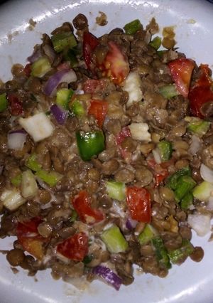 Una foto de Ensalada de lentejas