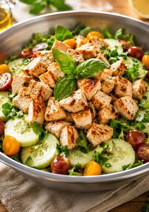 Una foto de Ensalada con pollo