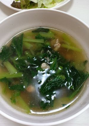 Hình của món Canh cải nấu tôm.