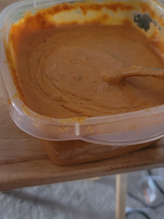 A picture of Tacobell Soup or Dip.