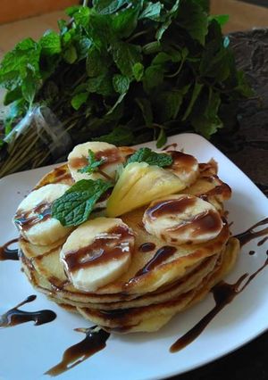 Foto resep Pancake banana chocolate