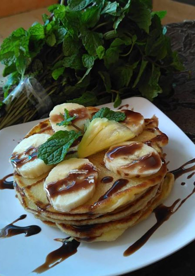 Foto resep Pancake banana chocolate