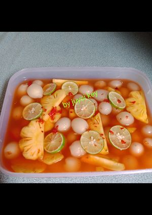 Foto resep Manisan rambutan nanas