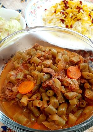 عکسی از دستور خوراک لوبیا سبز