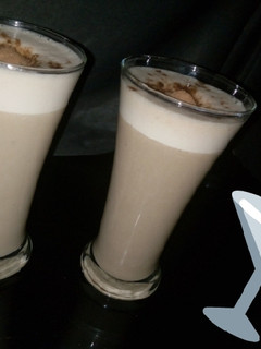 A picture of Milo and Banana milkshake.
