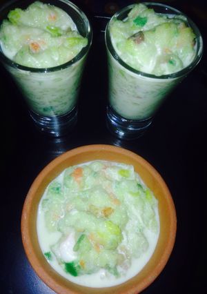A picture of Custard rabdi with poha.