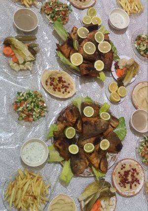 صورة لوصفة سمك مقلي مع الخلطة