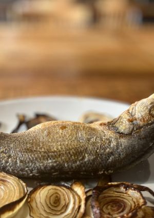 A picture of #CookEveryPart Crispy whole seabass fish in air-fryer (energy-saving ⚡️).