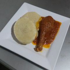 Chicken Stew and Boiled Yam A picture of Chicken Stew and Boiled Yam.