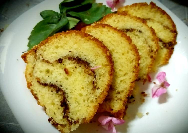 Steps to Prepare Favorite Kake stuffed with chocolate cookie powder, cinnamon, almonds