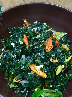 Foto resep Oseng daun pepaya jepang&teri medan (pedas)