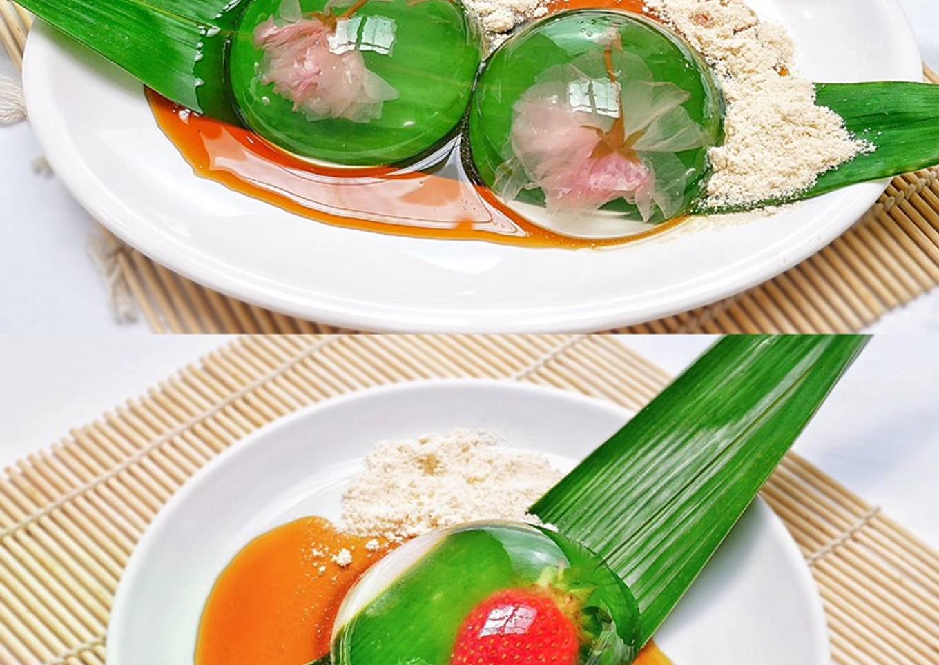 Resep Sakura Raindrop Cake / Mizu Shingen Mochi