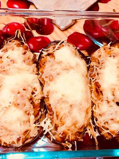 Una foto de Berenjena rellenas de carne
