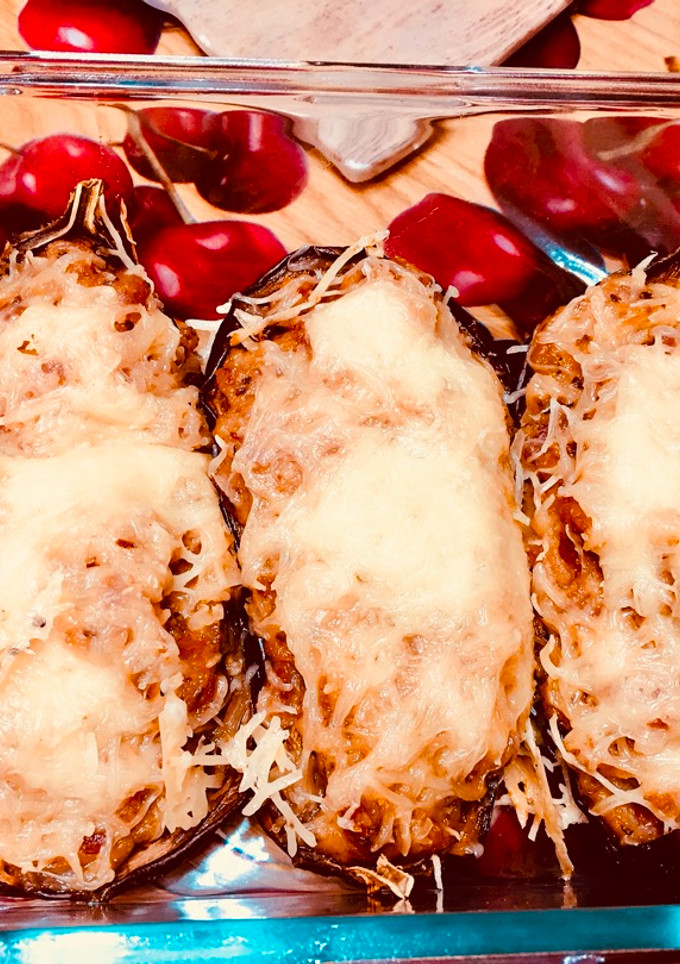 Una foto de Berenjena rellenas de carne